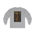 Mona Lisa German Shepherd Dog Friendship Long Sleeve Tee in Sport Grey