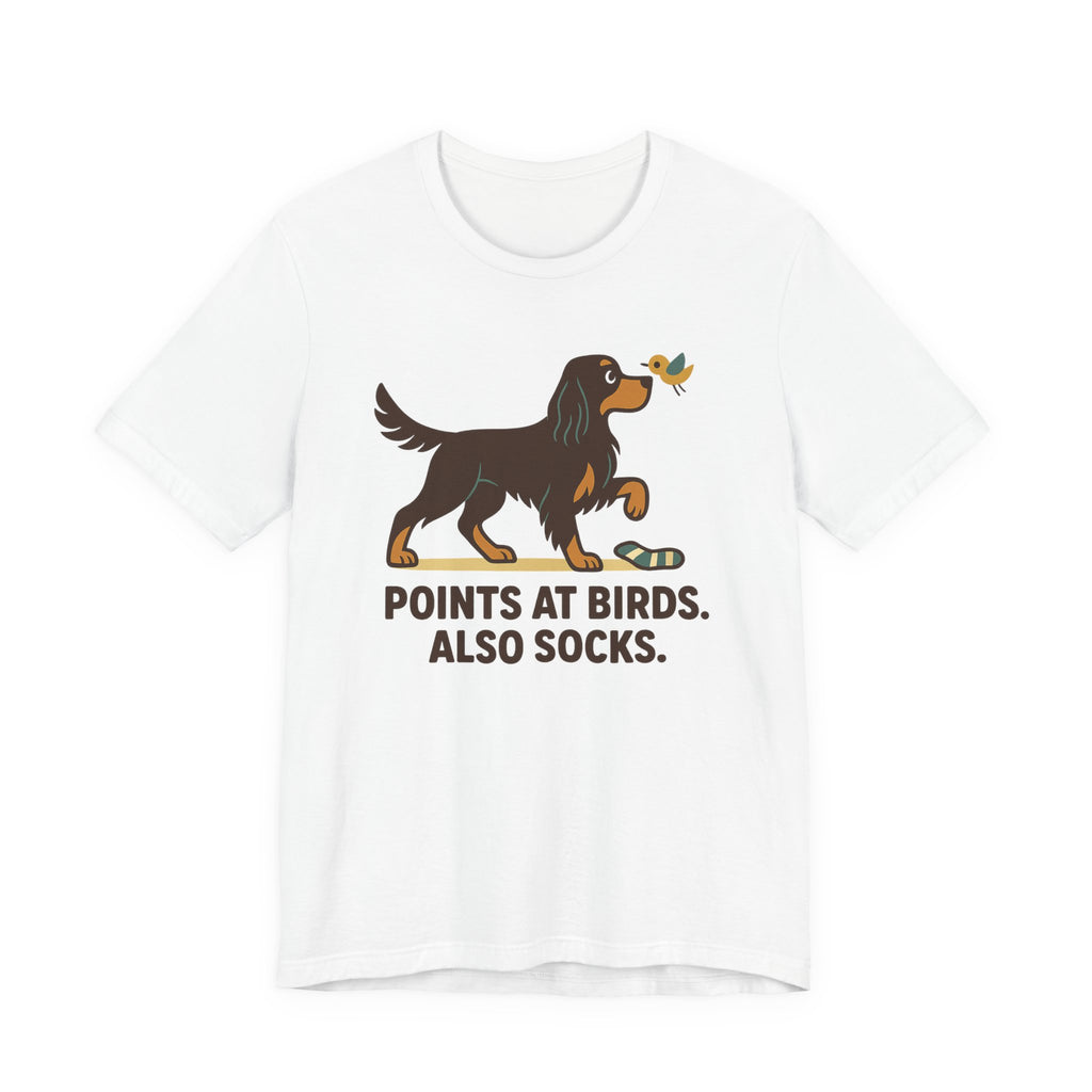 Gordon Points at Birds Also Socks Tee