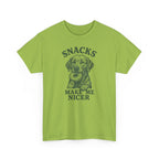 Snacks Make Me Nicer Labrador With Donut Graphic Novelty T-Shirt