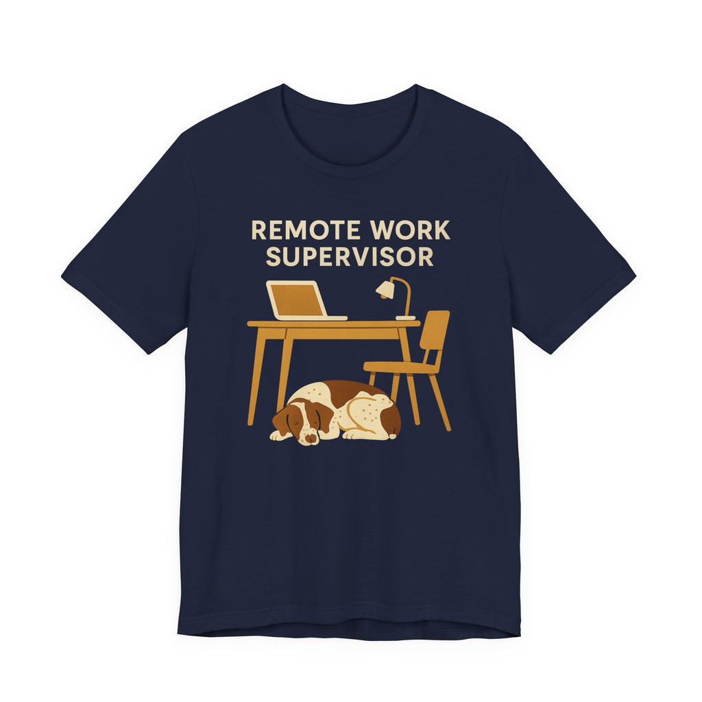 Brittany Spaniel Remote Work Supervisor Tee