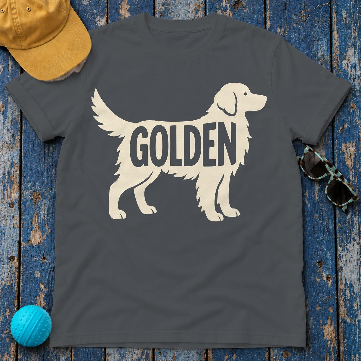 Golden Companion Graphic T-Shirt in Charcoal