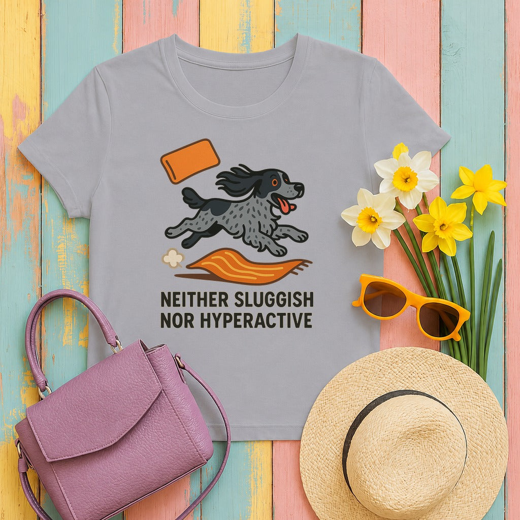 English Cocker Neither Sluggish Nor Hyperactive Tee in Athletic Heather