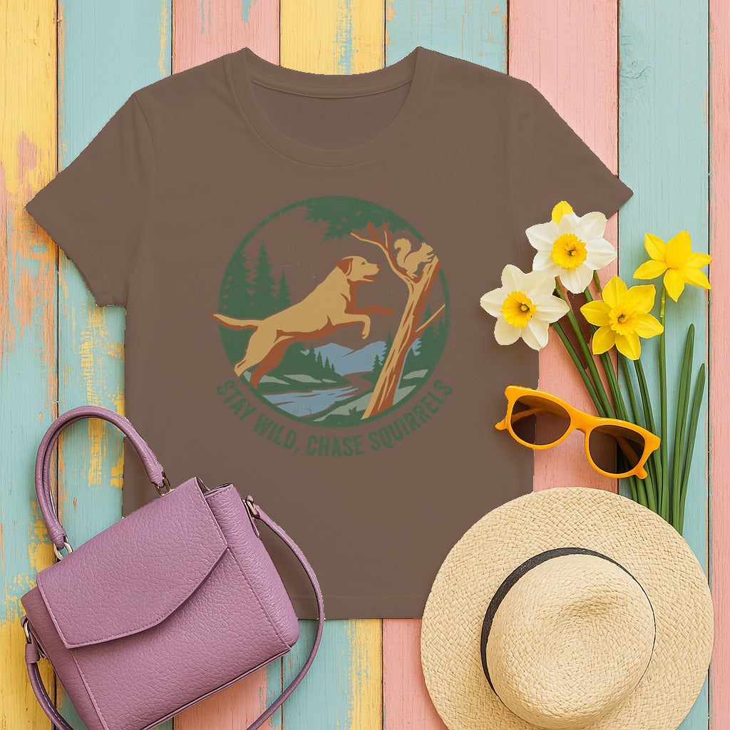 Chase Squirrels with Lab T-Shirt in Espresso