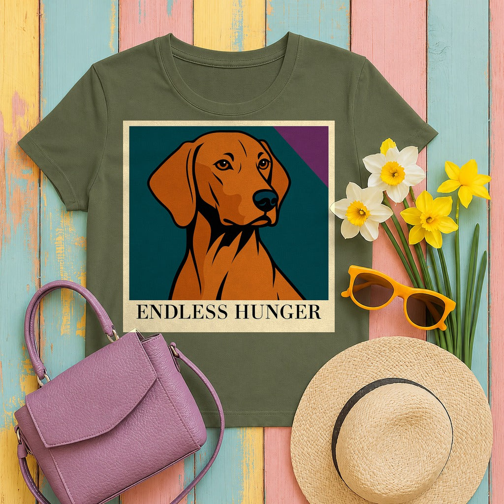 Canine Craving Vizsla T-Shirt in Military Green