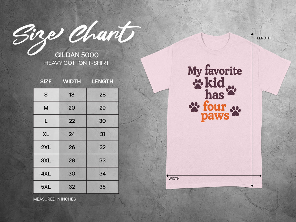 Gildan 5000 My Favorite Kid Has Four Paws T-shirt