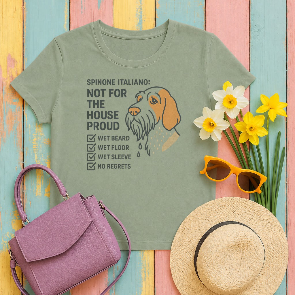 Spinone Italiano Not for the House Proud Tee in Sage