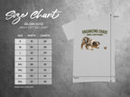 Gildan 5000 t-shirt size chart with width and length measurements in inches.