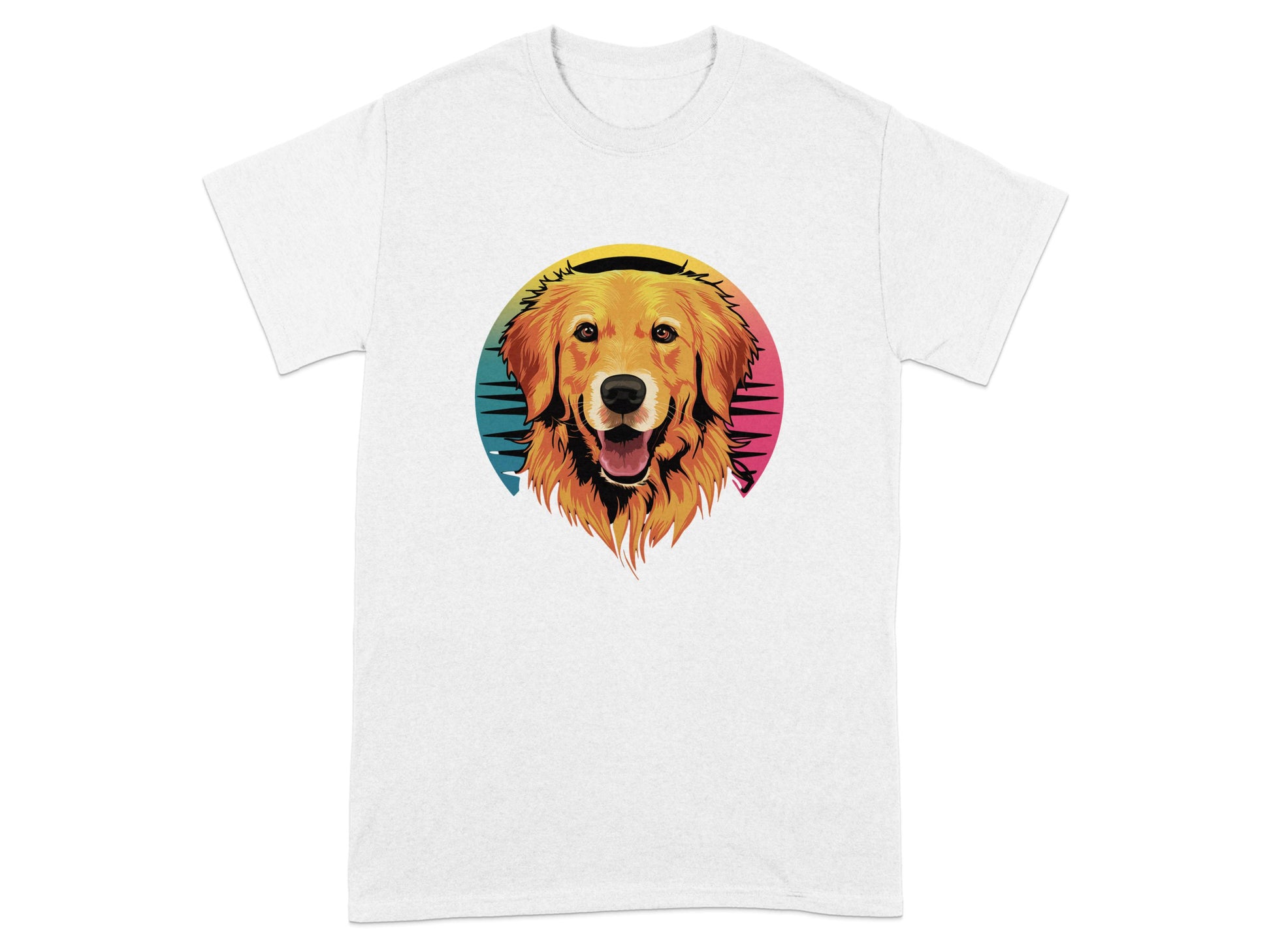 Colorful Happy Golden Retriever Graphic T-shirt product type