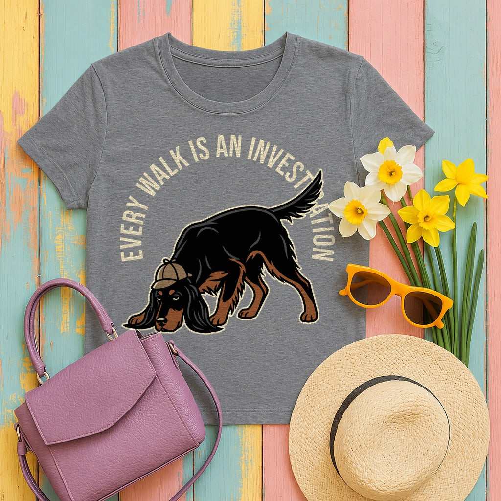 Every Walk Gordon Setter T-Shirt in Graphite Heather