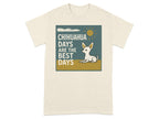 Chihuahua days are the best days text with dog under sun and sky.