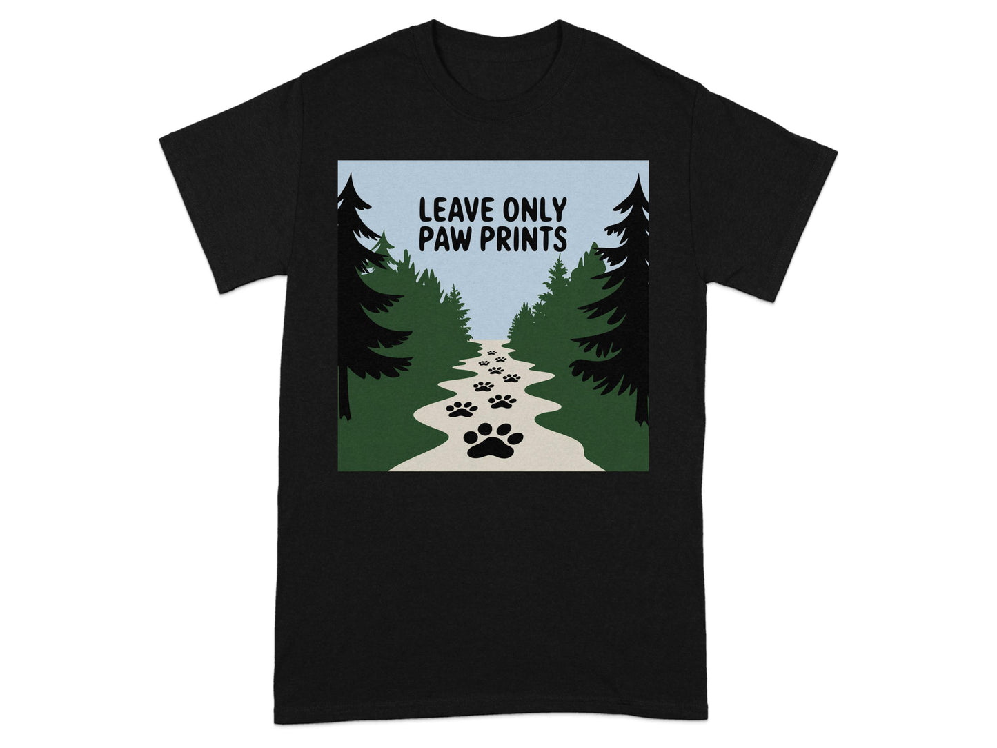 Leave Only Paw Prints Scenic Tee product