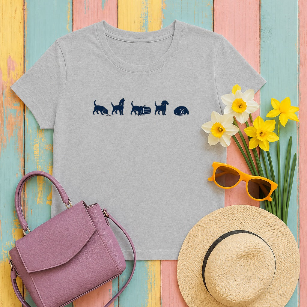 Canine Chronicles Beagle Sniff T-Shirt in Sport Grey