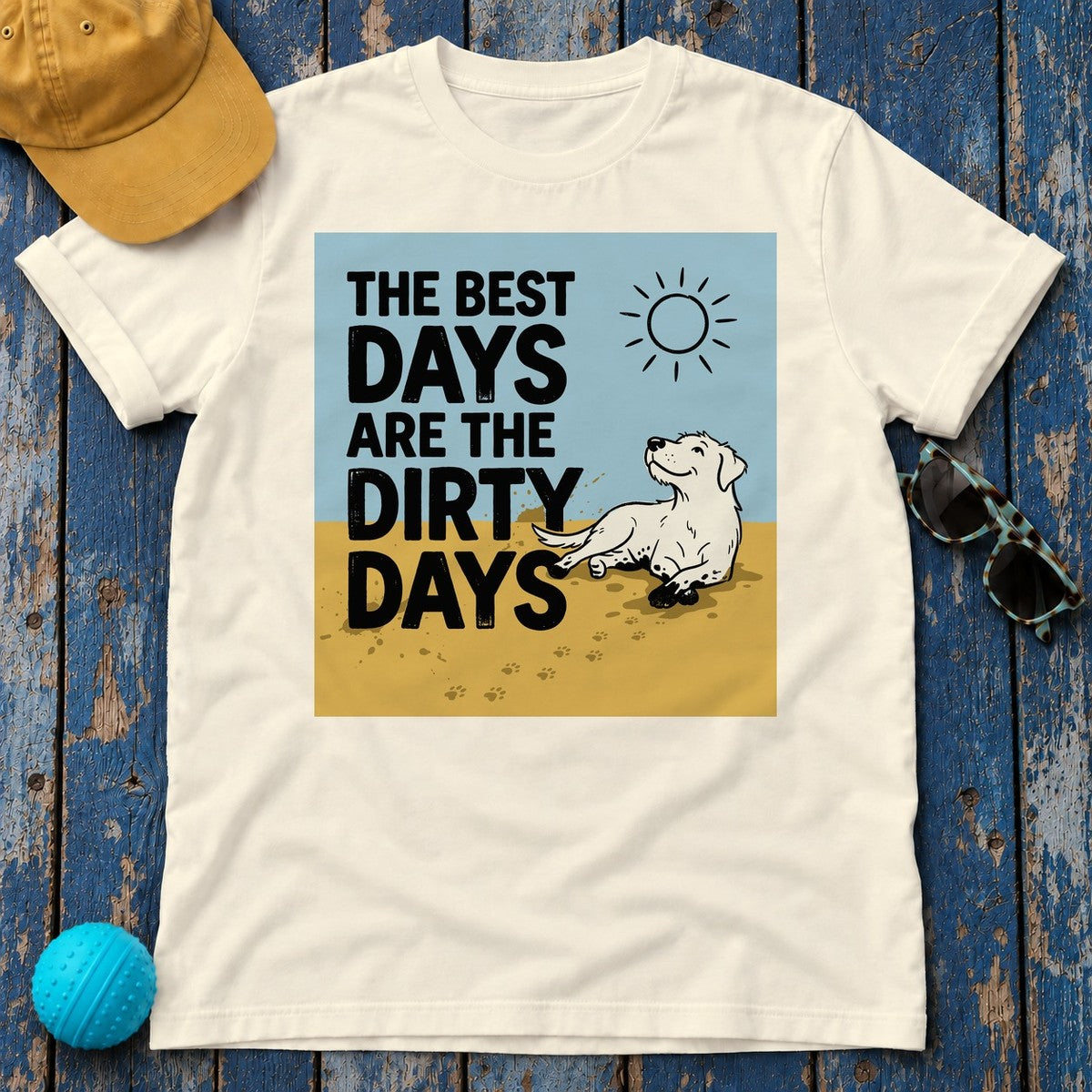 The Best Days Are The Dirty Days T-Shirt in Natural