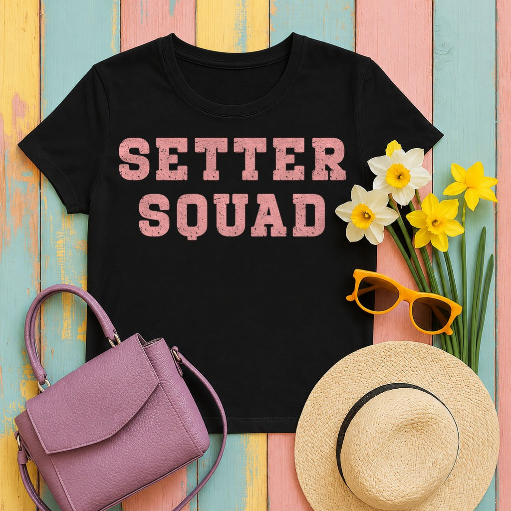 Pink Setter Squad T-Shirt in Black