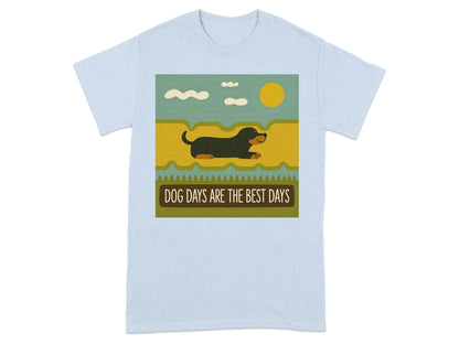 Dog Days Are The Best Days Gordon Setter T-Shirt Light Blue T-shirt