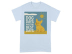 Dog Days Are the Best Days French Bulldog T-Shirt Light Blue T-shirt