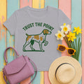 Brittany Spaniel Trust the Point T-shirt in Athletic Heather