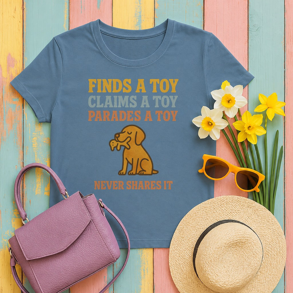 Vizsla Never Shares It Tee in Steel Blue