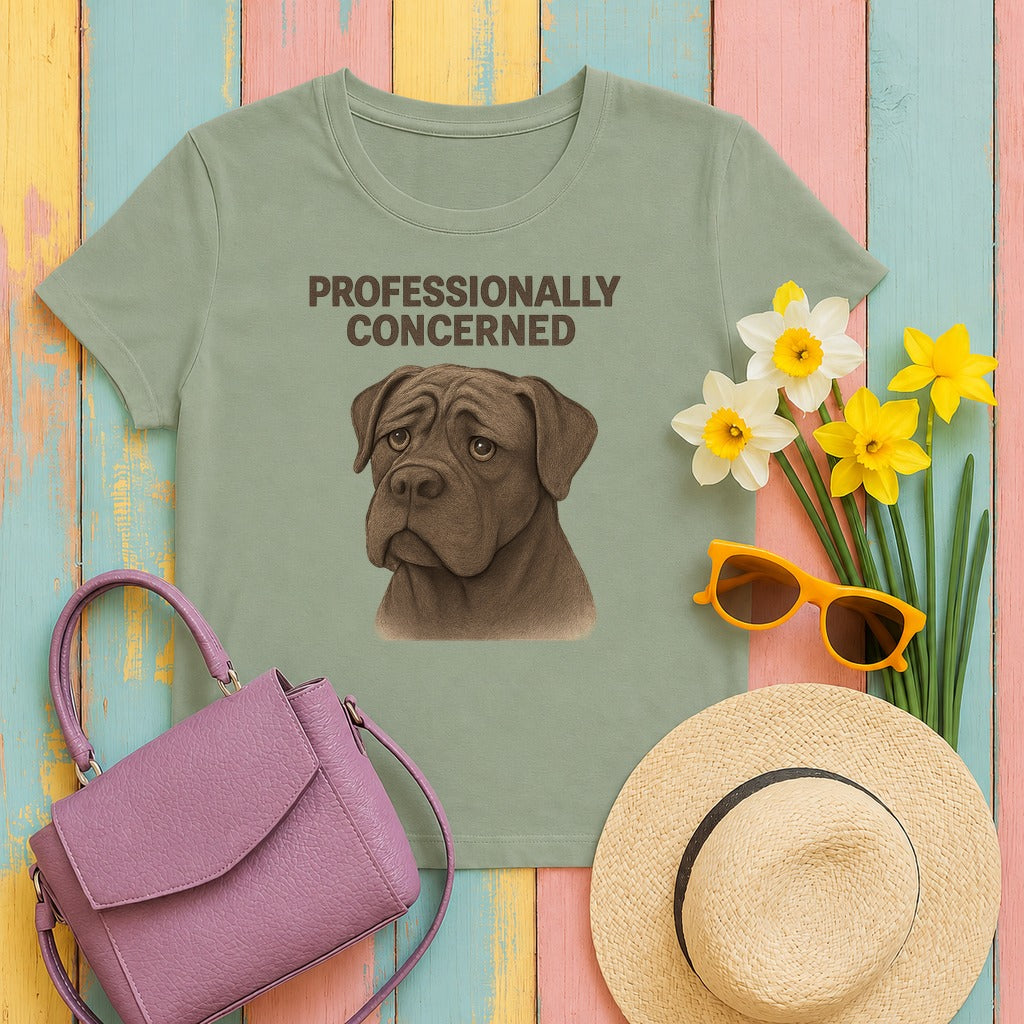 Cane Corso Professionally Concerned Tee in Sage