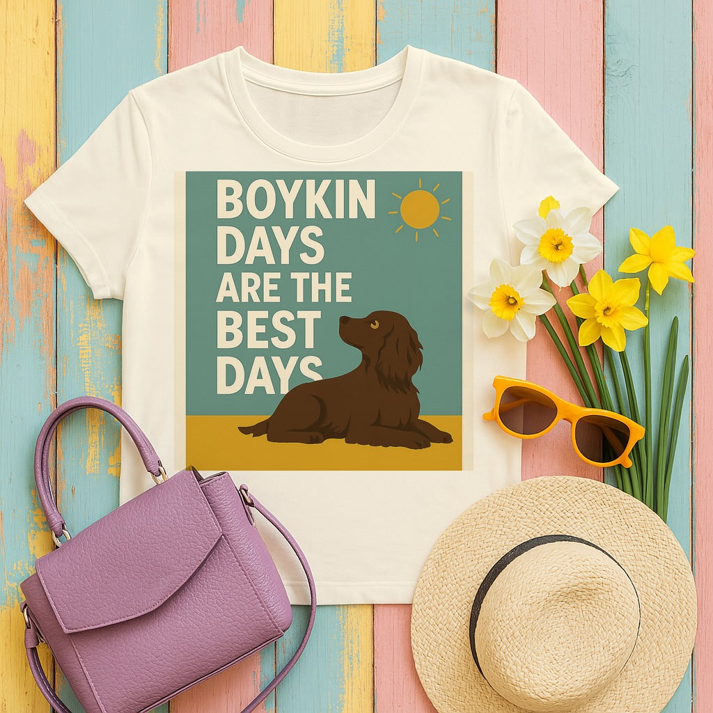 Boykin Spaniel Days Are the Best Days T-shirt in Natural