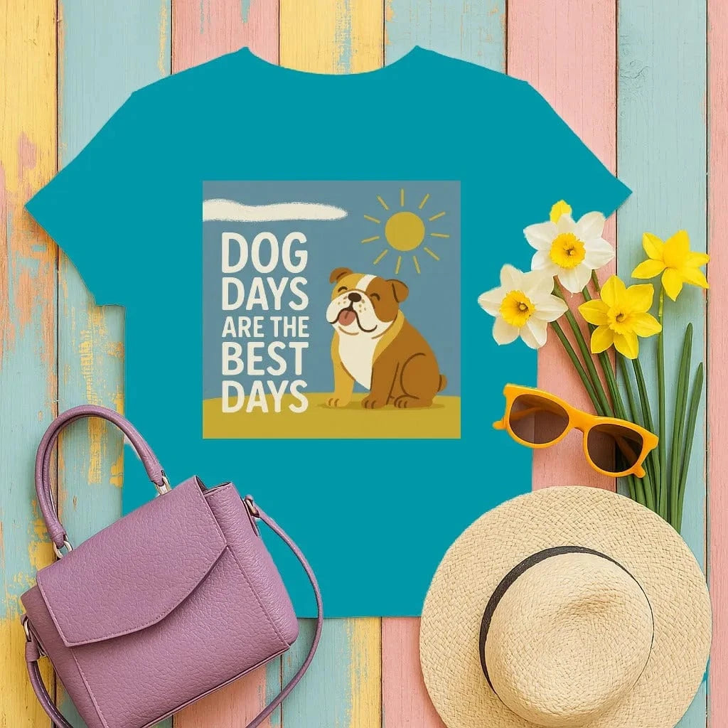 Dog Days Are The Best Days Bulldog T-Shirt T-shirt