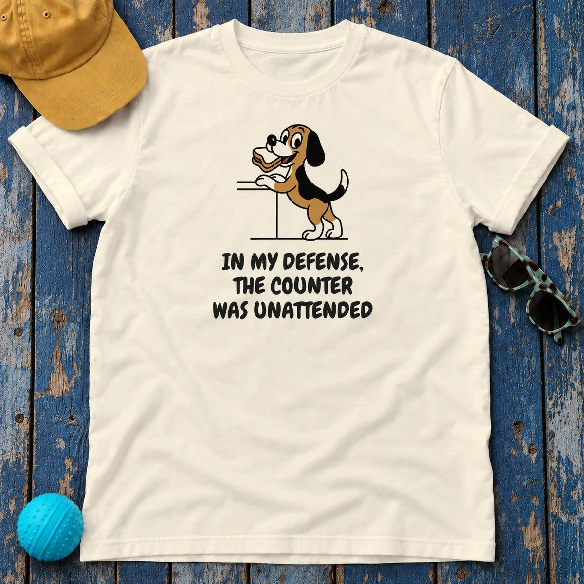 Beagle Counter Was Unattended Tee in Natural
