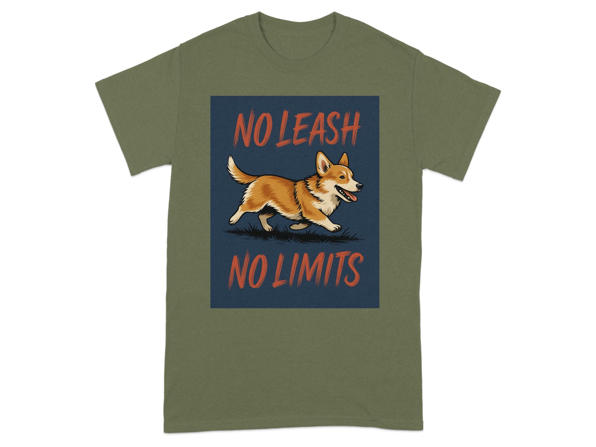 No Leash No Limits Corgi Graphic T-shirt product