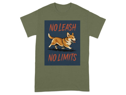No Leash No Limits Corgi Graphic T-shirt product