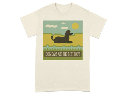 Dog Days Are the Best Days Poodle T-Shirt Natural T-shirt