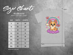 Adorable Corgi with Rainbow and Butterfly Design Shirt