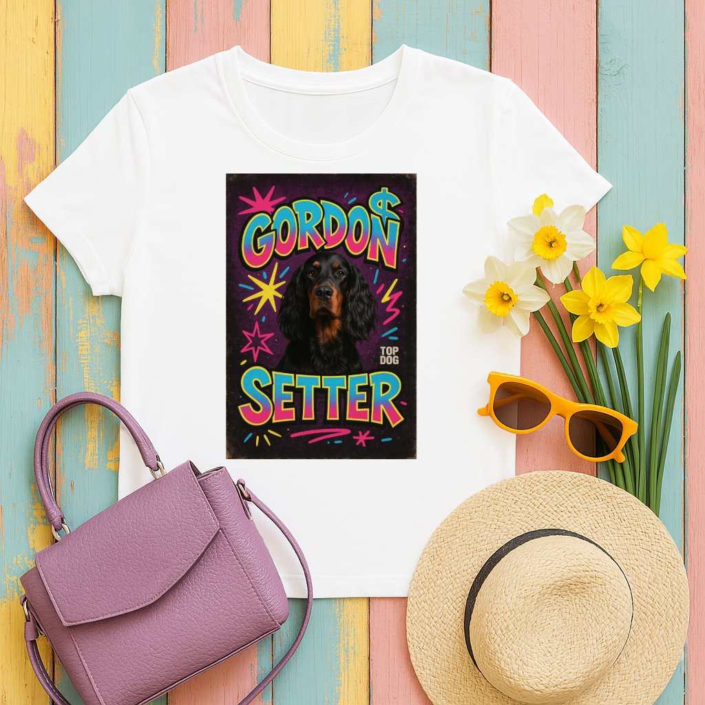 Colorful Graphic Gordon Setter Dog Shirt product type