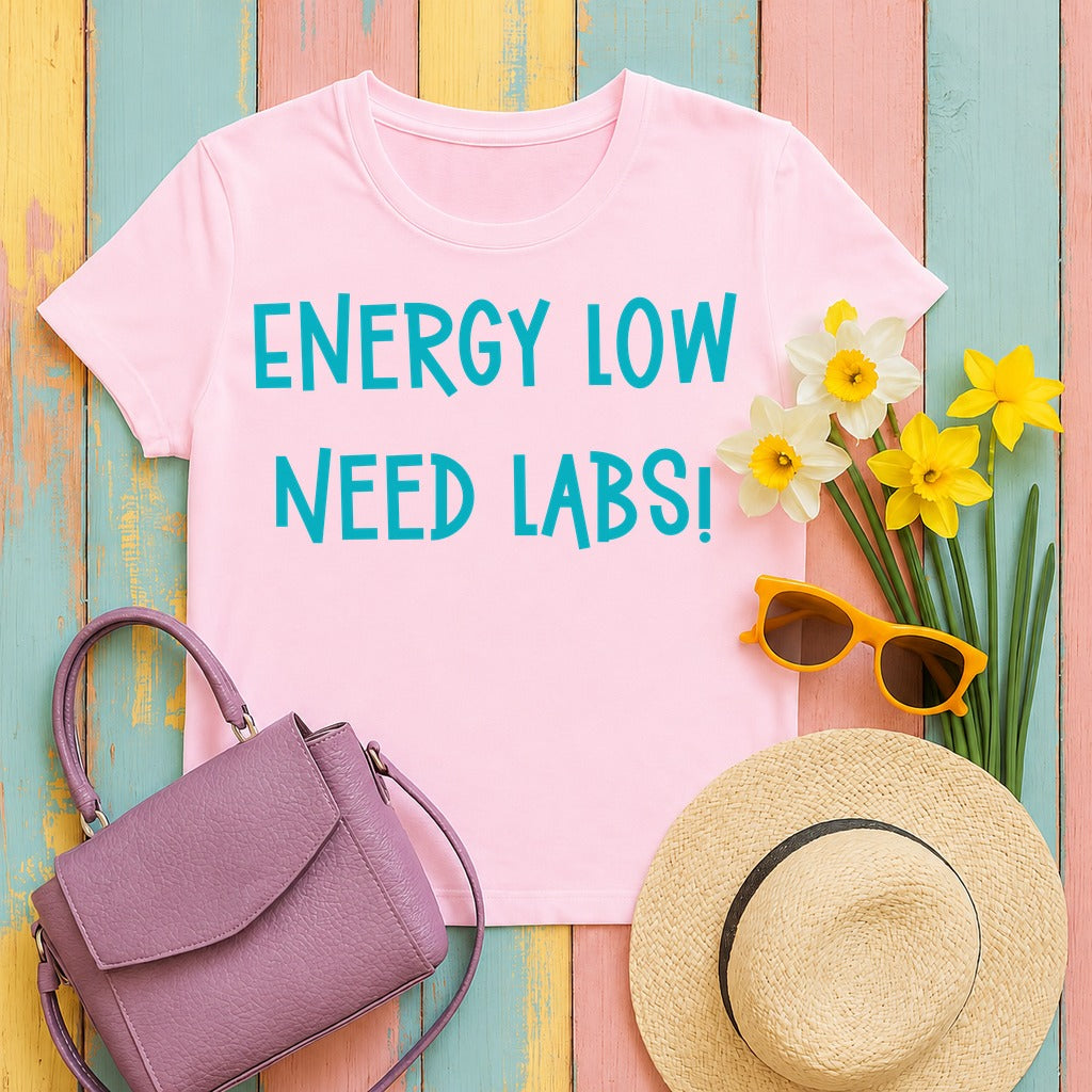 Energy Low Need Labs T-Shirt in Light Pink