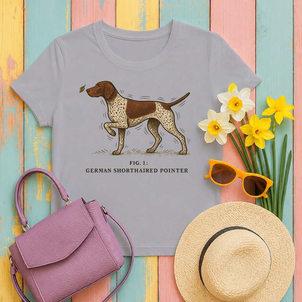 German Shorthaired Pointer Maximum Vibration T-shirt in Athletic Heather