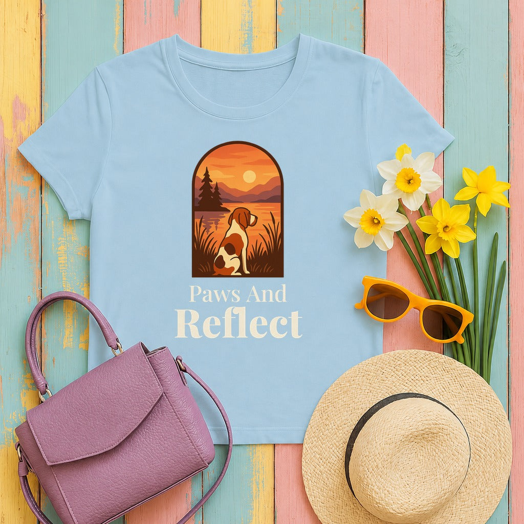 Bracco Italiano Paws and Reflect Tee in Light Blue