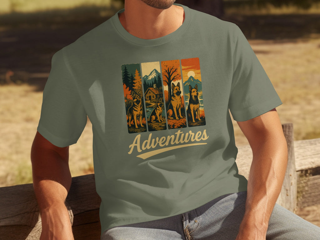 Vintage Outdoor Adventures Shirt with Forest and Animals
