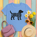 Labrador Silhouette T-Shirt in Carolina Blue