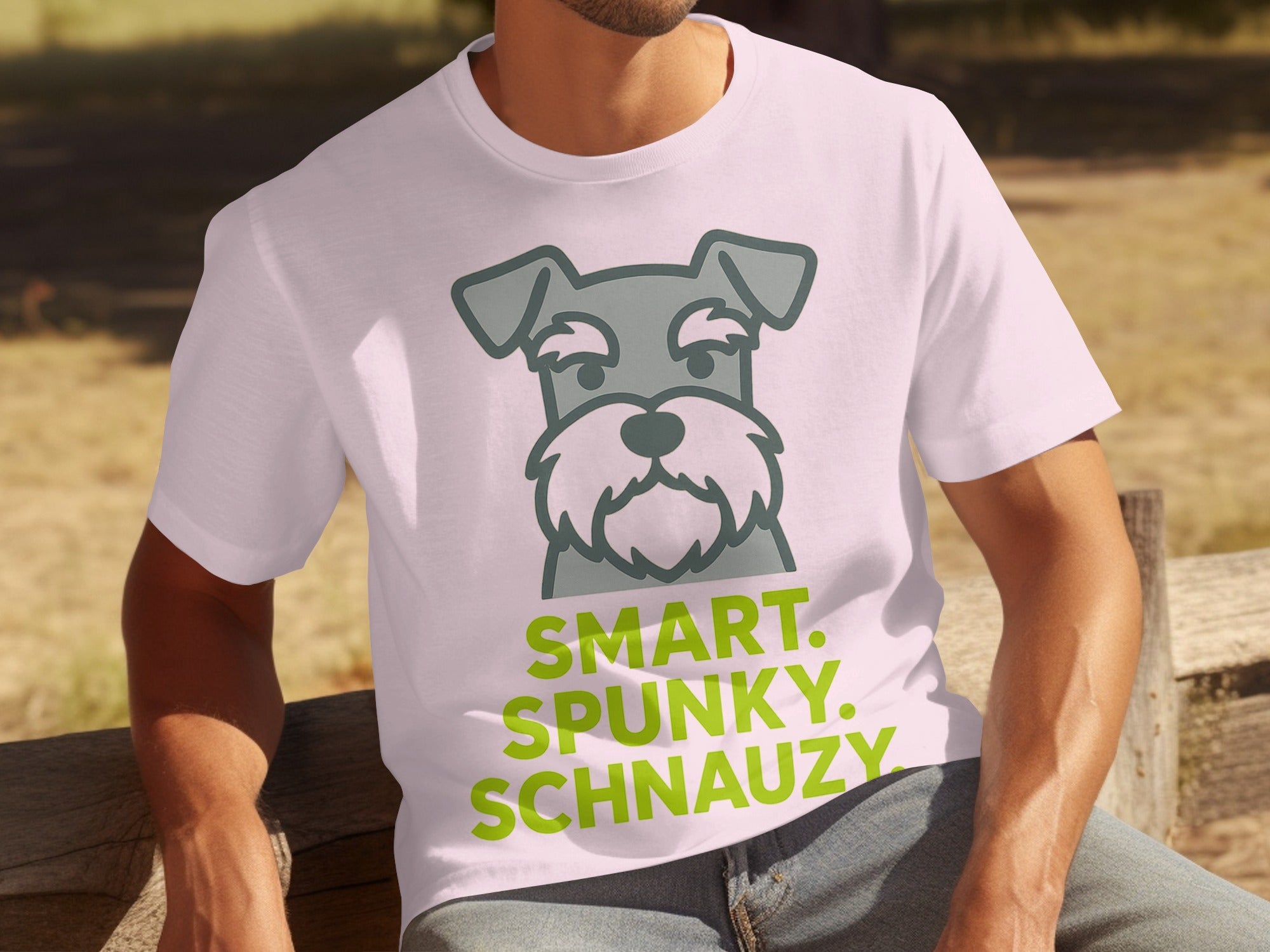 Smart Spunky Schnauzy Graphic Design T-shirt