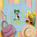 Happy Corgi Scooter "Crashout" T-Shirt in Light Blue