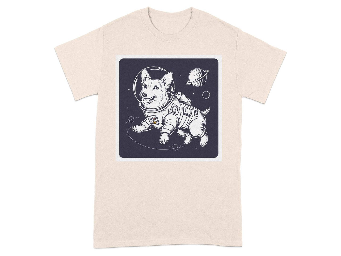 Astronaut Dog Graphic Tee Space Theme Shirt product