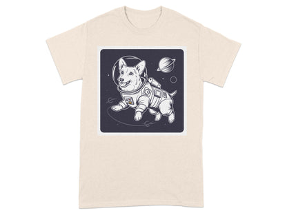 Astronaut Dog Graphic Tee Space Theme Shirt product