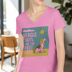 Pink t-shirt with beagle graphic and text "BEAGLE DAYS ARE THE BEST DAYS".