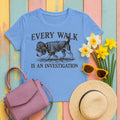 Beagle Every Walk Investigation T-shirt in Carolina Blue
