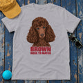 Brown Nose To Match Poodle T-Shirt in Athletic Heather