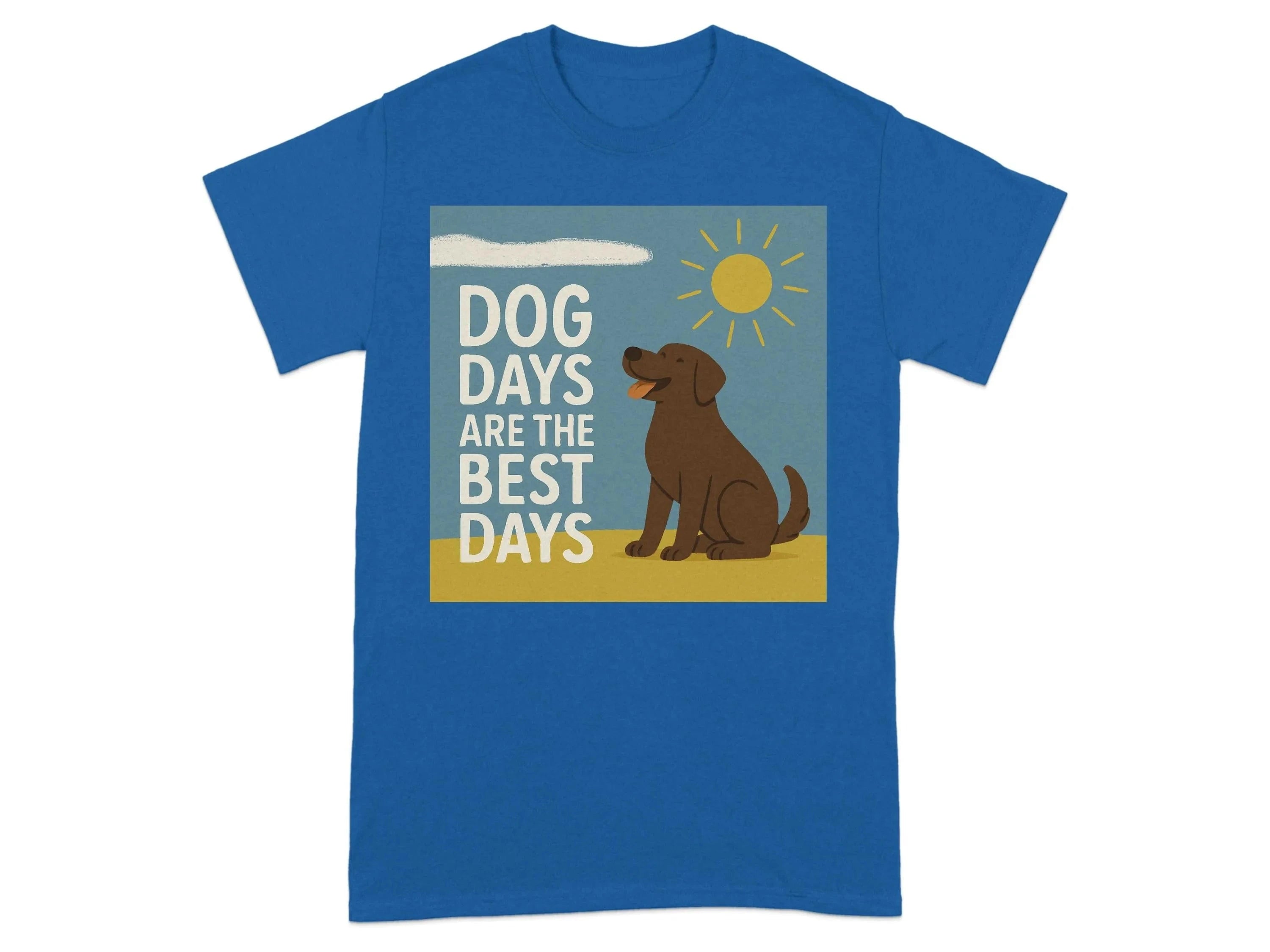 Dog Days Are the Best Days Chocolate Lab T-Shirt Royal T-shirt