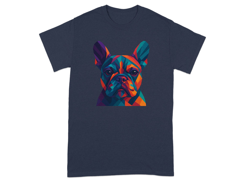 Vibrant Geometric French Bulldog Graphic T-Shirt
