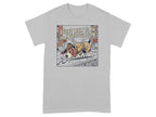 T-shirt with cartoon beagle detective investigating paw prints and a magnifying glass.