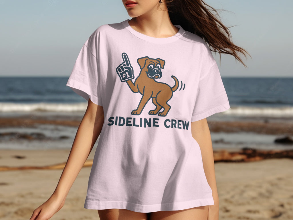 SIDELINE CREW Dog Graphic T-Shirt for Beach Vibes