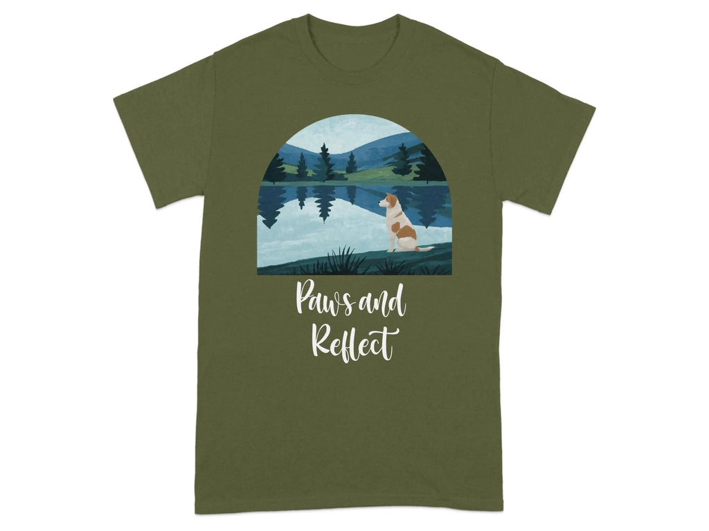 Dog at Lakeside Graphic Design for Nature Lovers T-Shirt T-shirt