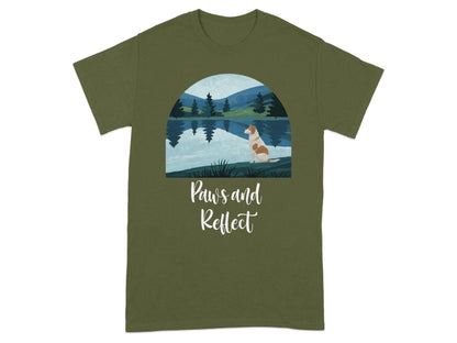 Dog at Lakeside Graphic Design for Nature Lovers T-Shirt T-shirt