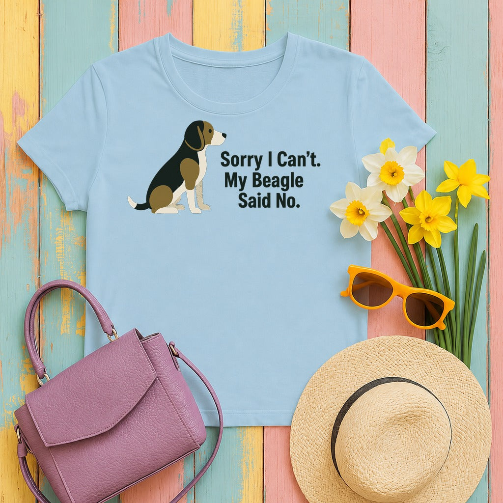 Beagle Veto: Sorry I Can't Graphic t-shirt